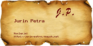 Jurin Petra névjegykártya